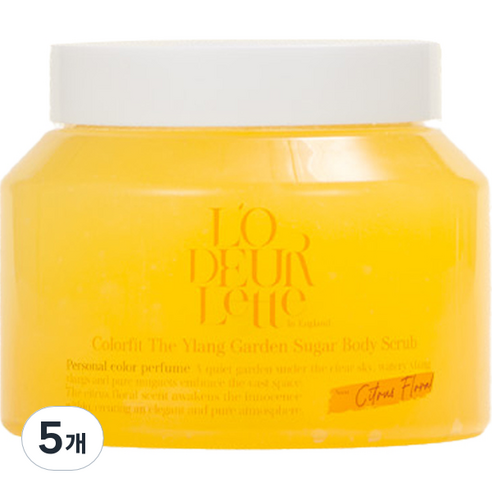 로더렛 인 잉글랜드 컬리핏 슈가 바디 스크럽 더 일랑 가든, 500g, 5개