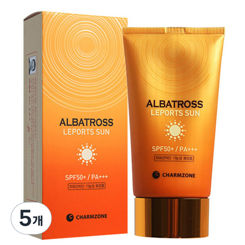 참존 알바트로스 레포츠 선크림 SPF50+ PA+++, 60ml, 5개