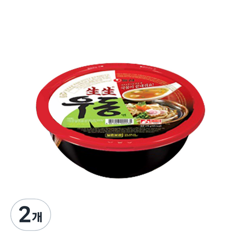 농심 생생우동용기, 276g, 2개