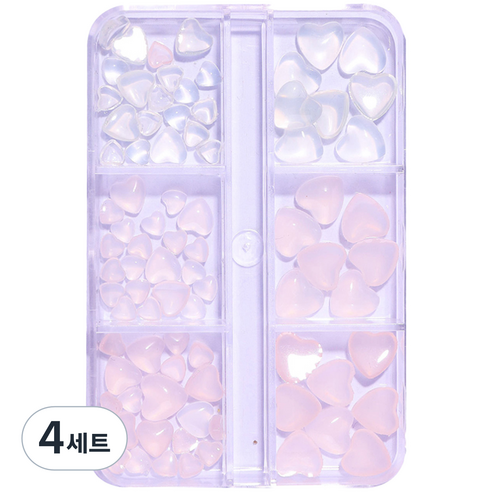 메이브라운 반전매력 광변 네일파츠 6종 세트 MSM, 04 하트(MSM72), 4세트