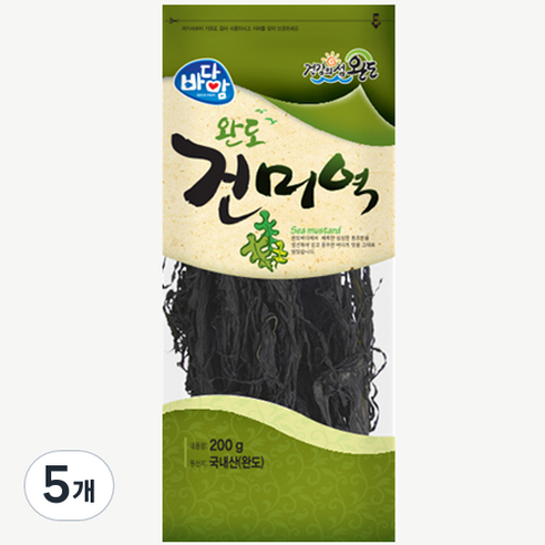 바다맘 완도 건미역, 200g, 5개