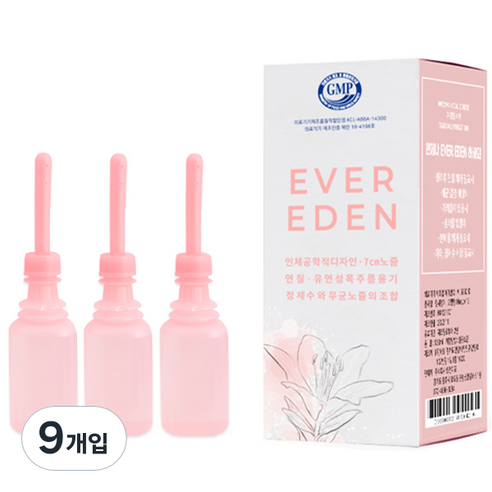 에버에덴 일회용 여성 질세정기, 120ml, 9개입