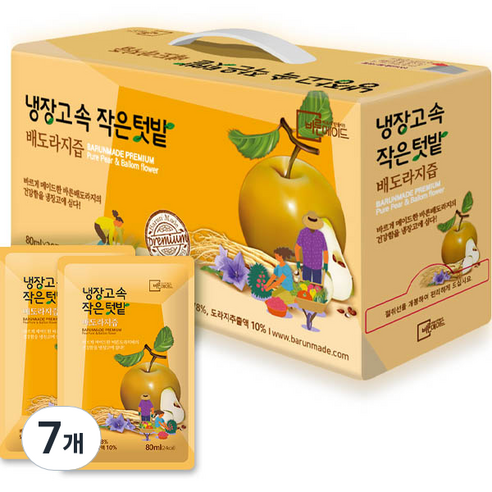 냉장고 속 작은 텃밭 배도라지즙, 2.4L, 7개