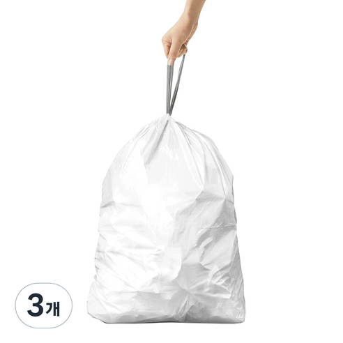 [국내생산] 끈이 있어 편리한 분리수거 비닐봉투 100p, 30L, 3개