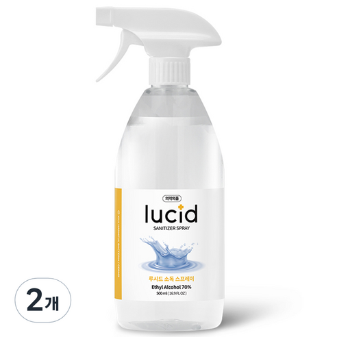디볼베르 루시드 스프레이 손소독제 에탄올 70%, 500ml, 2개