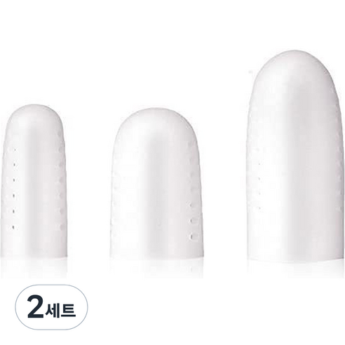 바이미 통기성 실리콘 발가락 보호 쿠션 캡 3종 x 2p 세트 화이트, 2세트