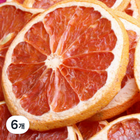 댈드 건조 과일칩 자몽, 50g, 6개
