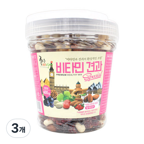 좋은세상 비타민 견과 스페셜, 3개, 600g