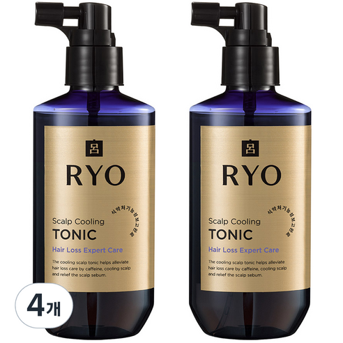 려 자양윤모 9EX 탈모증상전문케어 두피 쿨링 토닉, 4개, 145ml