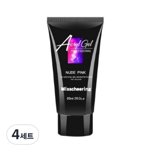 미스치어링 폴리젤 연장 60ml 세트, 누드핑크, 4세트
