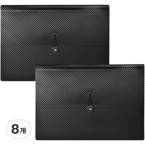 라이프투비 13분류 A4 파일백, 8개, 블랙