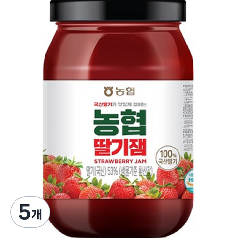 농협 딸기잼, 5개, 370g