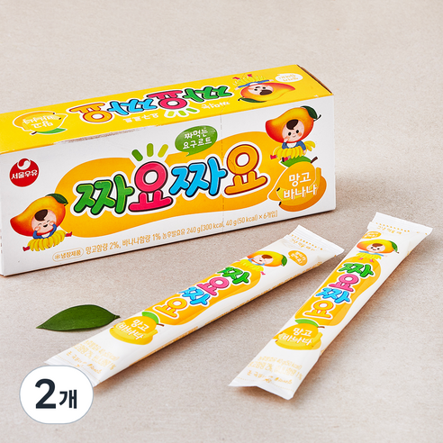 서울우유 짜요짜요 망고바나나 6개입, 240g, 2개