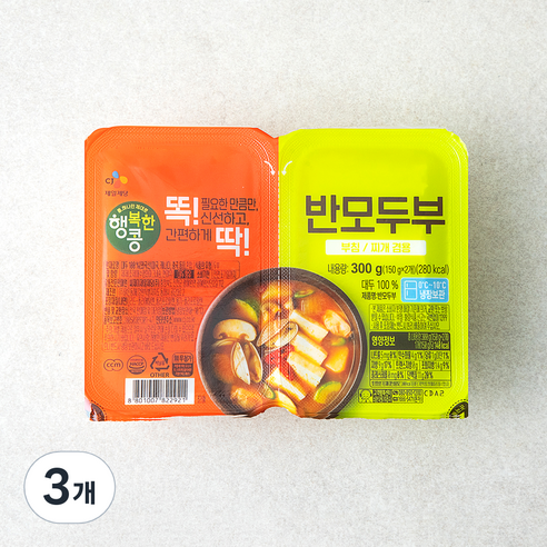 행복한콩 반모두부 2개입, 300g, 3개