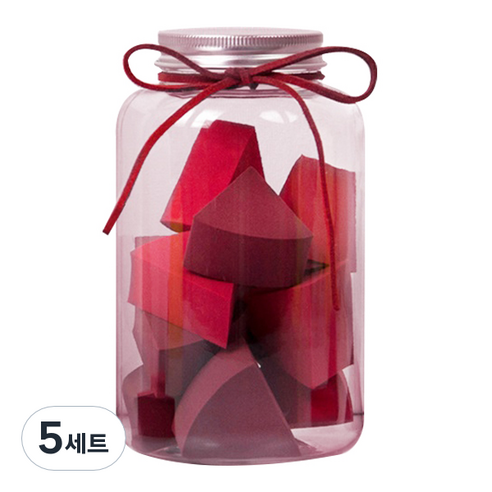 블링앤수 메이크업 스펀지 12개입 MSP00103, 크리스마스 와인, 5세트