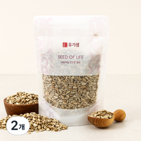 유기샘 무농약 볶은 해바라기씨, 180g, 2개