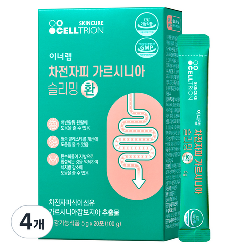 셀트리온 이너랩 차전자피 가르시니아 슬리밍 환 20p, 100g, 4개