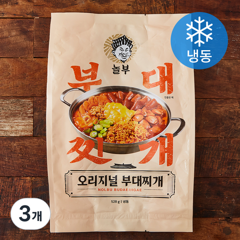 놀부 오리지널 부대찌개 (냉동), 528g, 3개