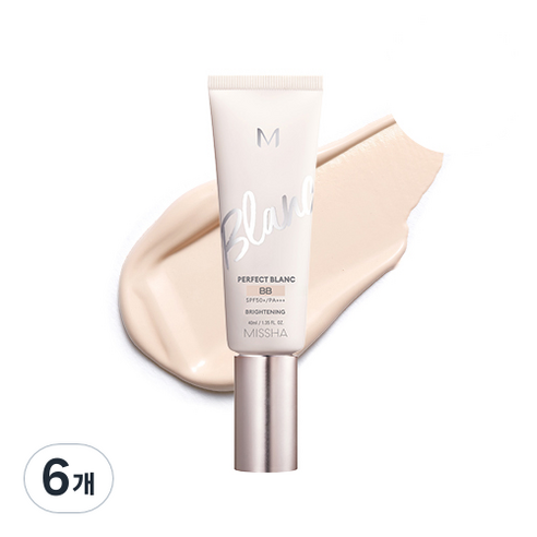 미샤 M 퍼펙트 블랑 비비 SPF50+ PA+++, 19호 로지, 40ml, 6개