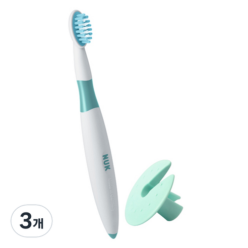 누크 스타터 유아칫솔, 민트, 3개, 1개입