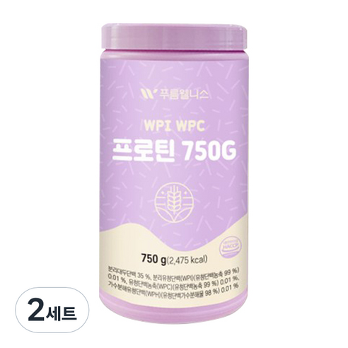 푸름웰니스 WPI WPC 프로틴 750g + 내장스푼 세트, 2세트