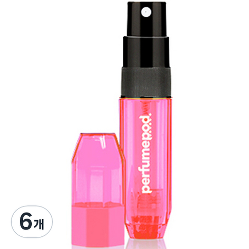 트라발로 퍼퓸팟 아이스 펌핑식 충전 휴대용 향수공병 5ml, 핑크, 6개