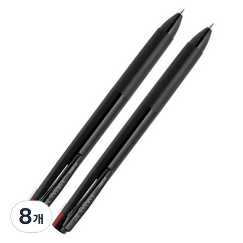 사라사 클립 3색 펜 0.5mm, 블랙, 8개