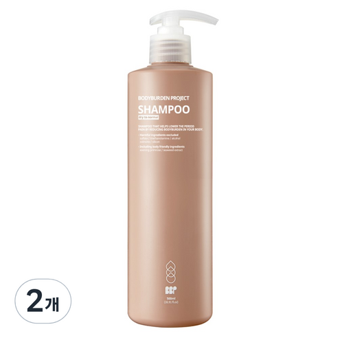 바디버든프로젝트 건성 샴푸 로즈마리향, 2개, 500ml