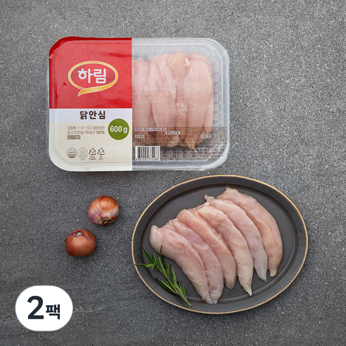 하림 닭안심 (냉장), 600g, 2팩