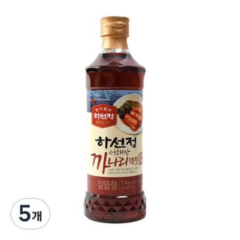 하선정 까나리액젓 실속형, 1kg, 5개