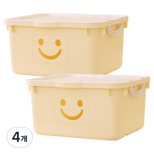보노하우스 모던 와이드 해피박스 46L, 버터, 4개