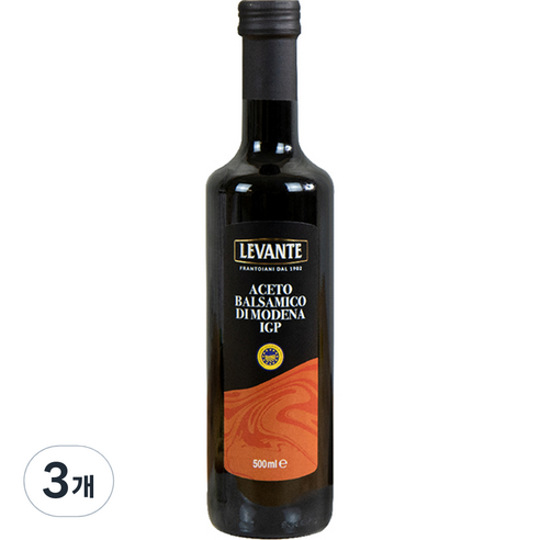 르반테 IGP 모데나 발사믹 식초, 3개, 500ml