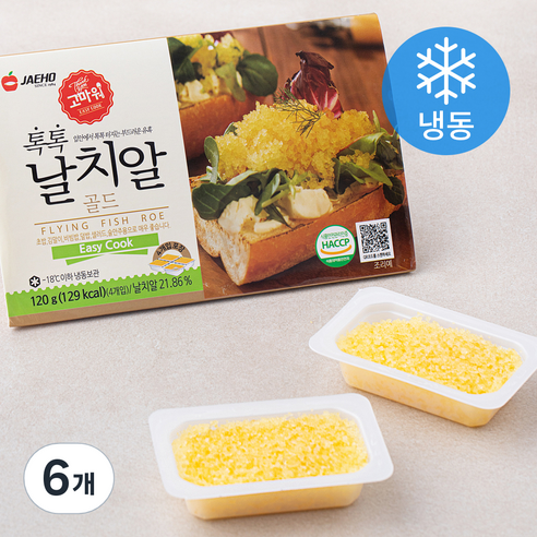 고마워 톡톡 날치알 골드 4개입 (냉동), 120g, 6개