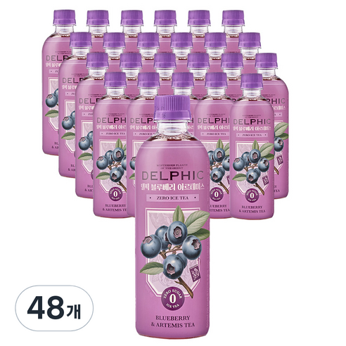 델픽 블루베리 아르테미스 제로 아이스티, 500ml, 48개