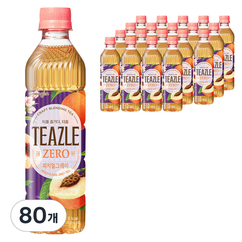 티즐 제로 피치얼그레이, 80개, 500ml