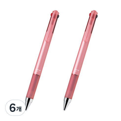 파이롯트 다기능 젤잉크 쥬스업 4색 다색펜 0.4mm, 코랄, 6개