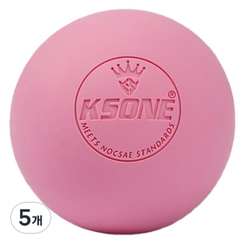 KSONE 스카위즈 근육 이완 마사지 볼, 5개, 핑크