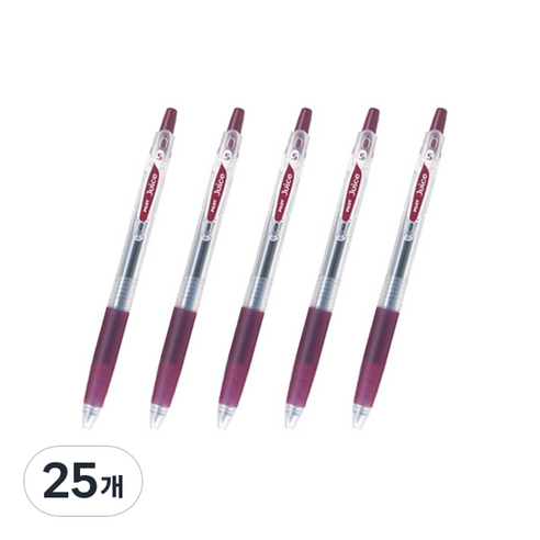 파이롯트 주스 젤잉크펜 0.5mm LJU-10EF, 다크레드, 25개