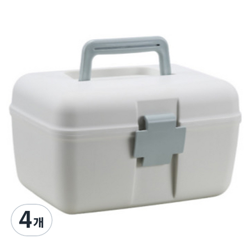 가정용 수납 상자 블루, 4개