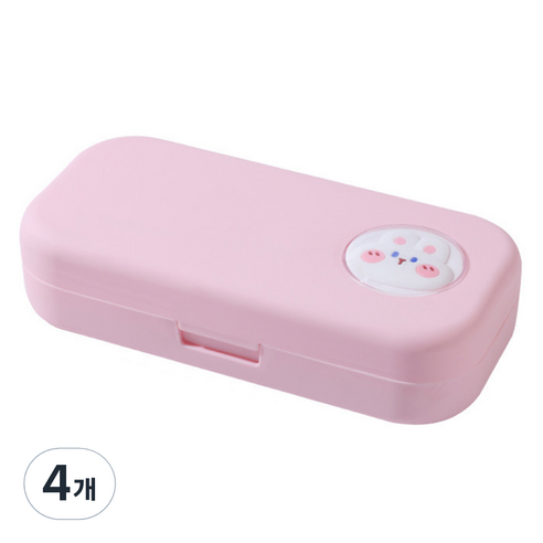 비투윈 실용적인 필통, 핑크, 4개