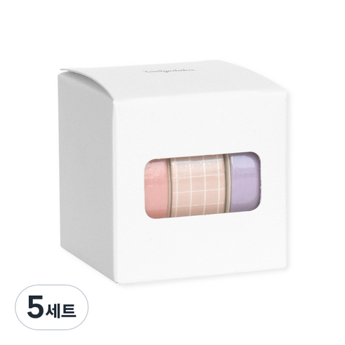 왈가닥스 아르떼 마스킹 테이프 플랜 15mm x 10m 3종 세트, Candy shop, 5세트