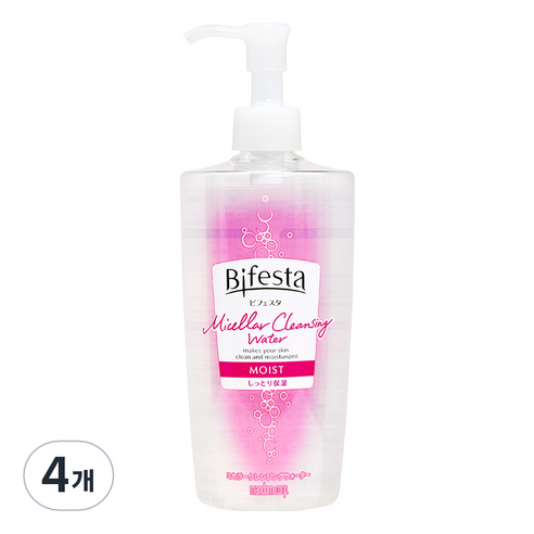 비페스타 미셀라 클렌징 워터 모이스트, 400ml, 4개