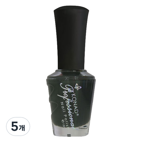 코나드 프로페셔널 레귤러 네일 폴리쉬 15ml, 다크그레이, 5개