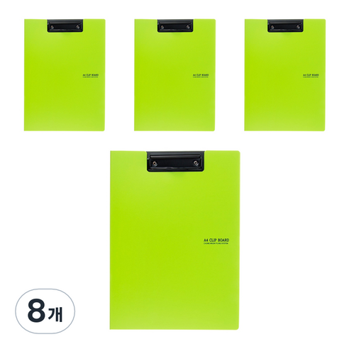 에코청운 에코 컬렉터 클립보드 A4, 연두, 8개