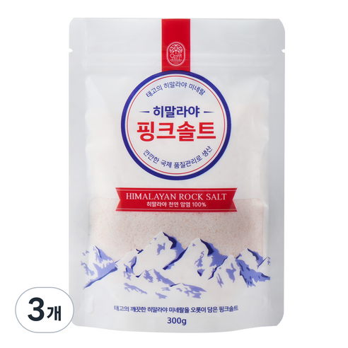 오르코 히말라야 핑크솔트, 300g, 3개
