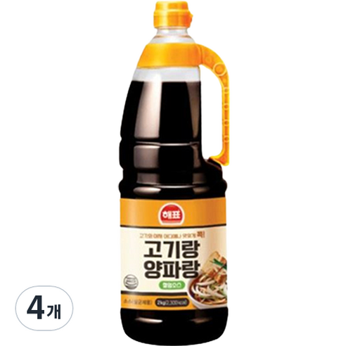 해표 고기랑 양파랑 절임소스, 4개, 2kg