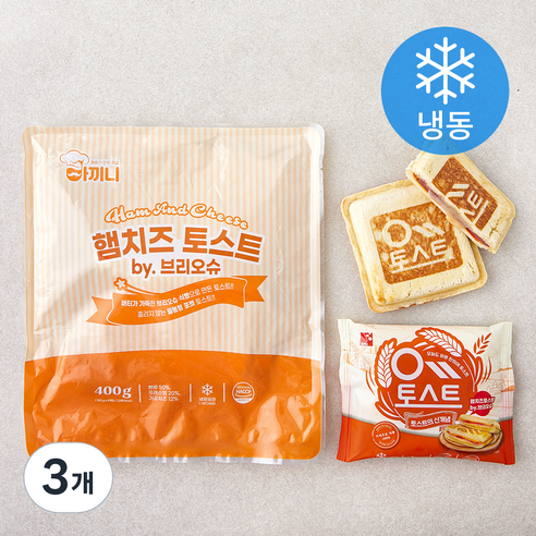 아끼니 햄치즈 토스트 by 브리오슈 (냉동), 100g, 4개입, 3개