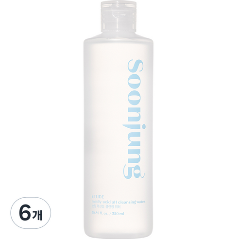 에뛰드하우스 순정 약산성 5.5 클렌징 워터, 320ml, 6개