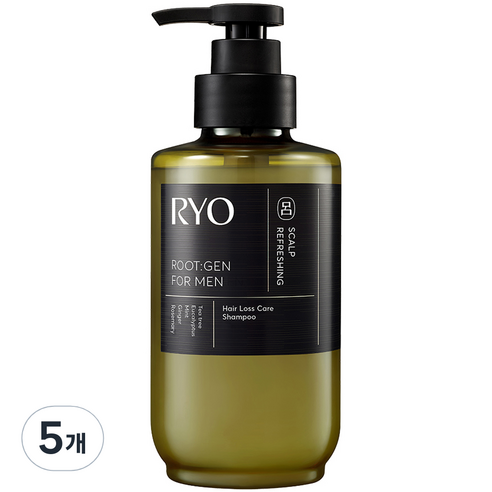 려 루트젠 남성용 탈모증상전문케어 샴푸, 5개, 353ml