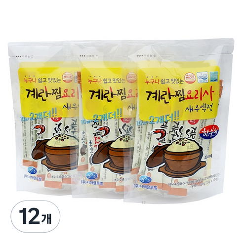 계란찜 요리사 새우 액젓 조미료 12p, 120g, 12팩